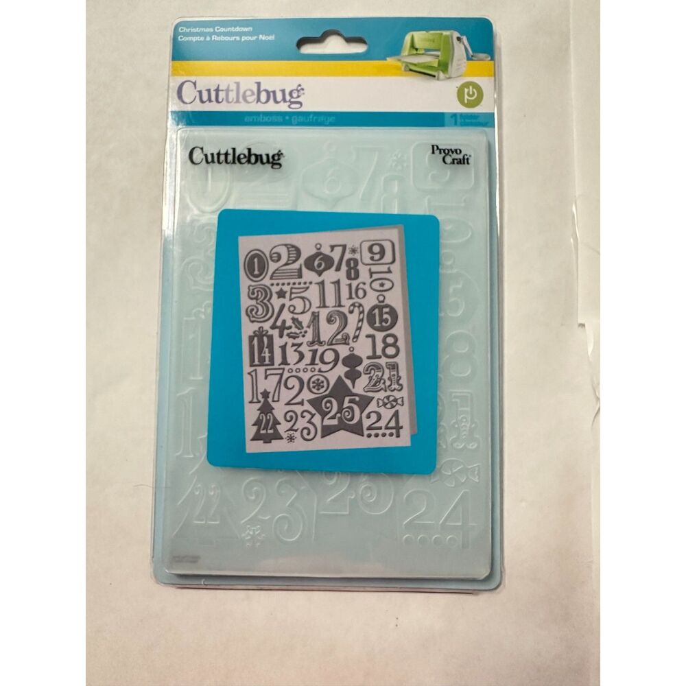 New Cuttlebug "Christmas Countdown" Embossing Folder - Holiday, Santa, Crafts